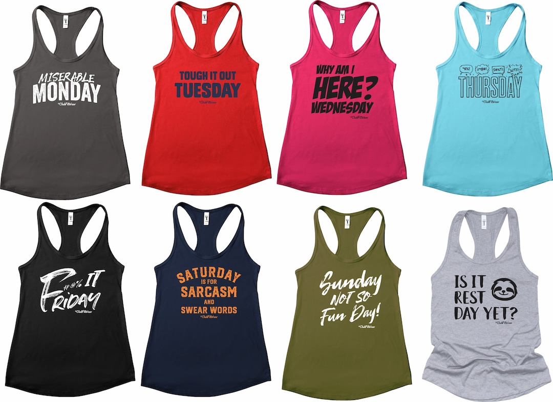 F This Week Collection (third Week) Workout Tanks or Tees, Clubfitwear ...