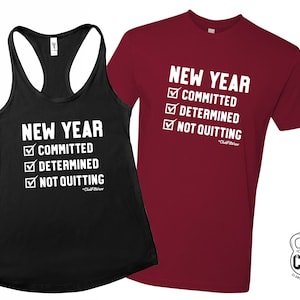 Neujahr Checkliste Workout Tank oder T-Shirt, ClubFitwear - w54