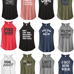 New Year High Neck Rocker Tanks - ClubFitWear