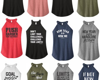 New Year High Neck Rocker Tanks - ClubFitWear