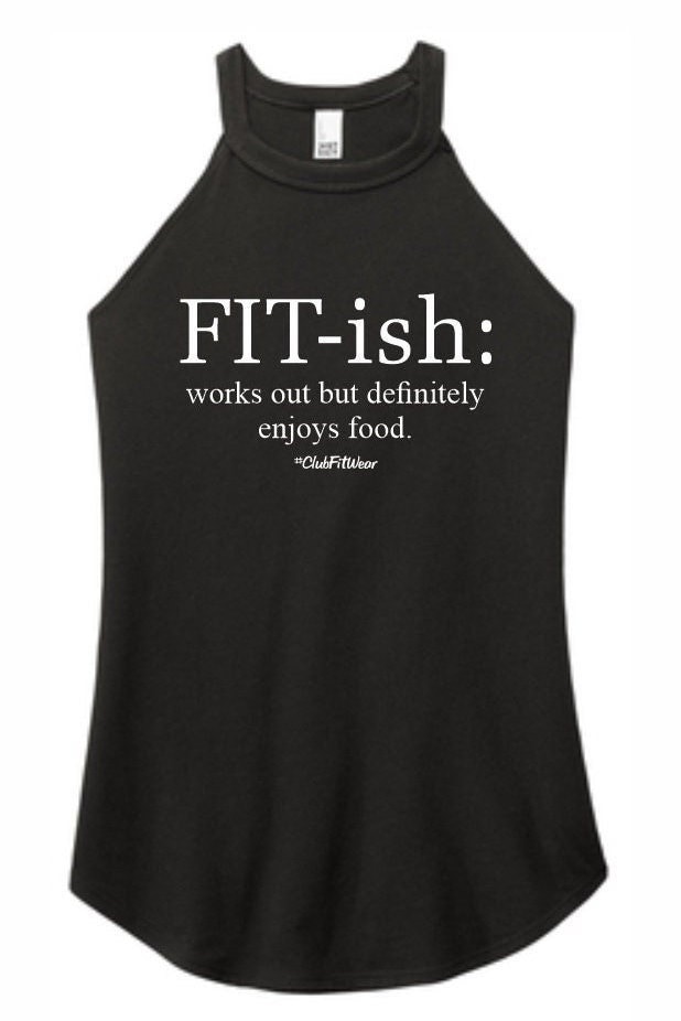Fit-ish - High Neck Rocker Tank - Fitish - ClubFitWear (wh69)