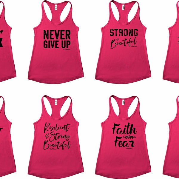 Breast Cancer Awareness Racerback Tanks - All Pink Tanks 1 - ClubFitWear