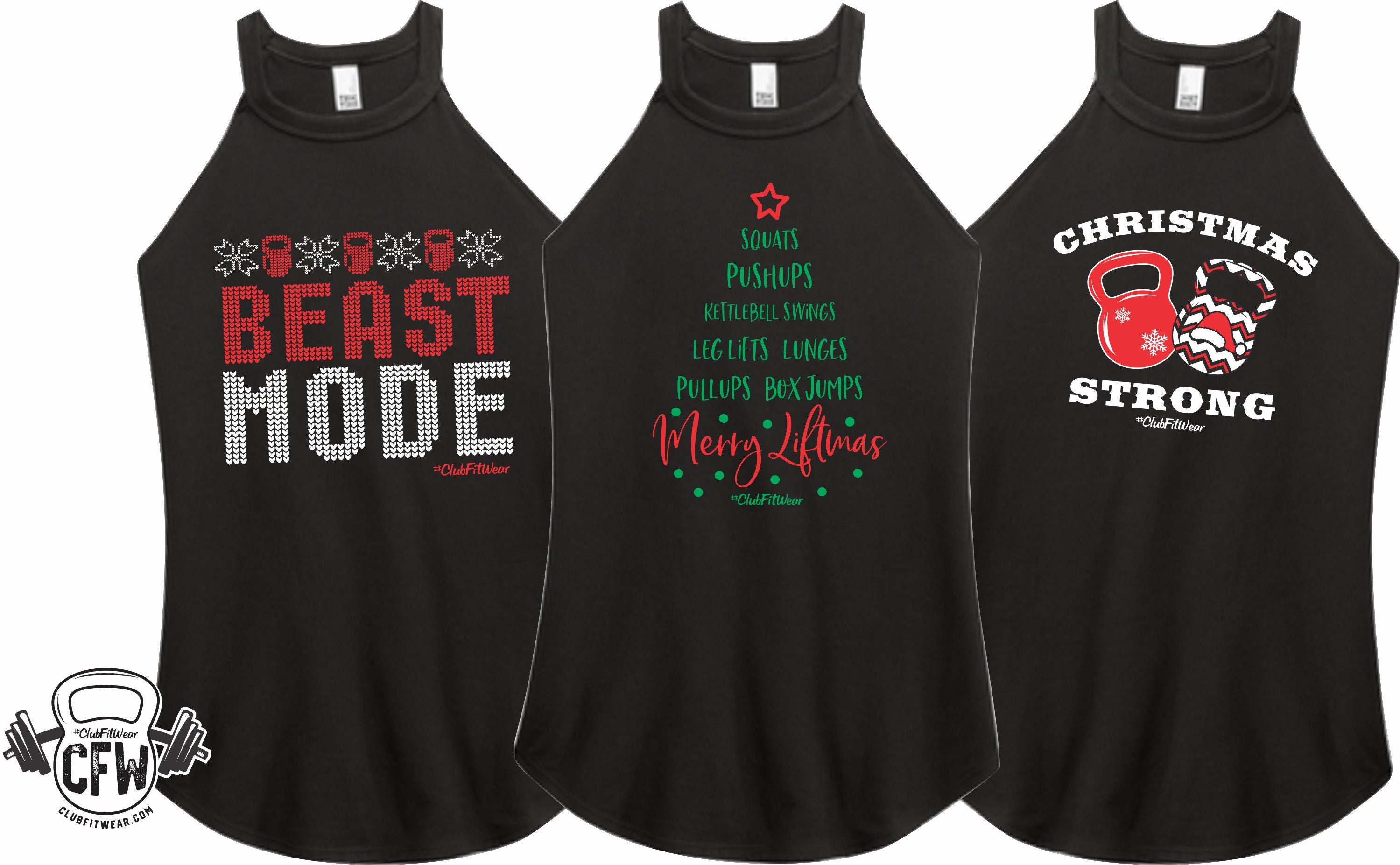 Merry Liftmas High Neck Rocker Tank Bundle - Clubfitwear