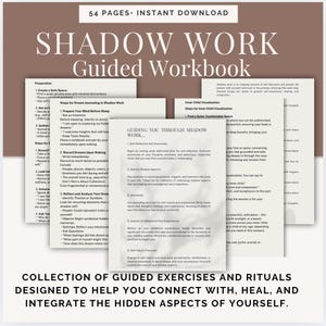 Shadow Work Journal & Workbook Guided Prompts Healing Exercises Daily Reflections Shadow Exploration Worksheets for Inner Dialogue