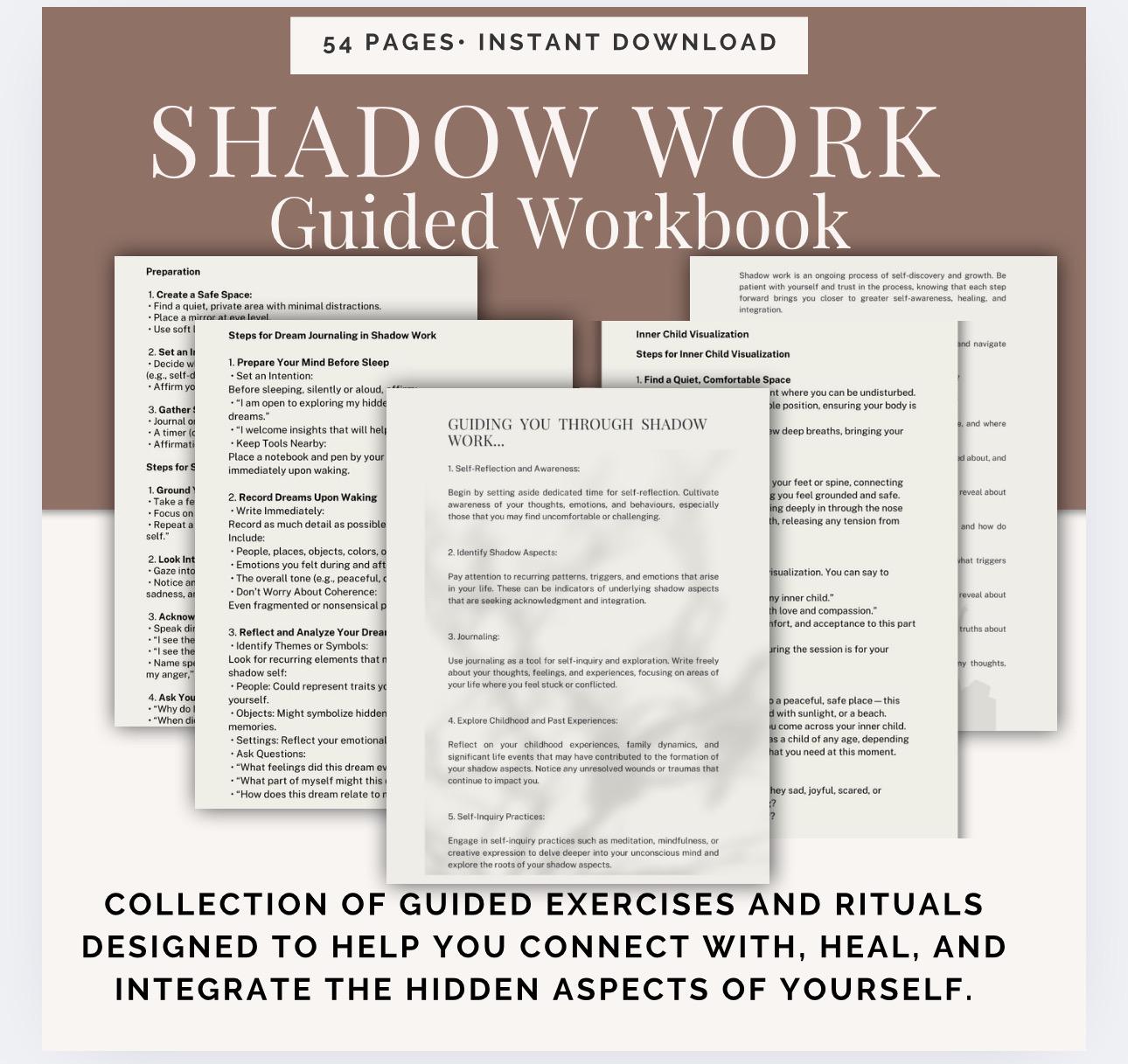 Shadow Work Journal & Workbook Guided Prompts Healing Exercises Daily ...