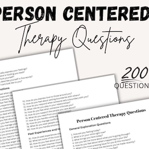 Person Centered Therapy Questions PCT Counseling Questions Rogerian Therapy for Deep Self Reflection Therapist Toolkit