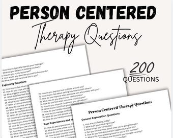 Person-Centered Therapy Questions, Self-Reflection Toolkit (PDF Download)