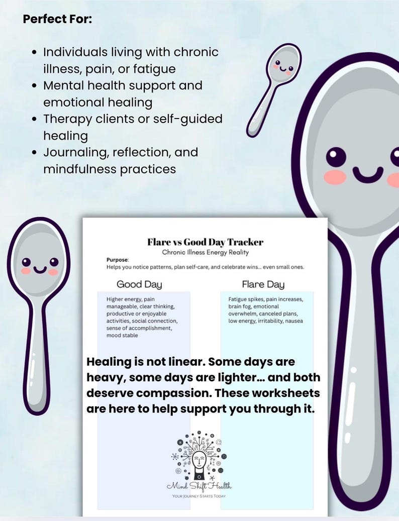 Chronic Absence Worksheet.pdf Chronic Illness Flare Day Tracker, Self Care Journal (PDF) - Etsy