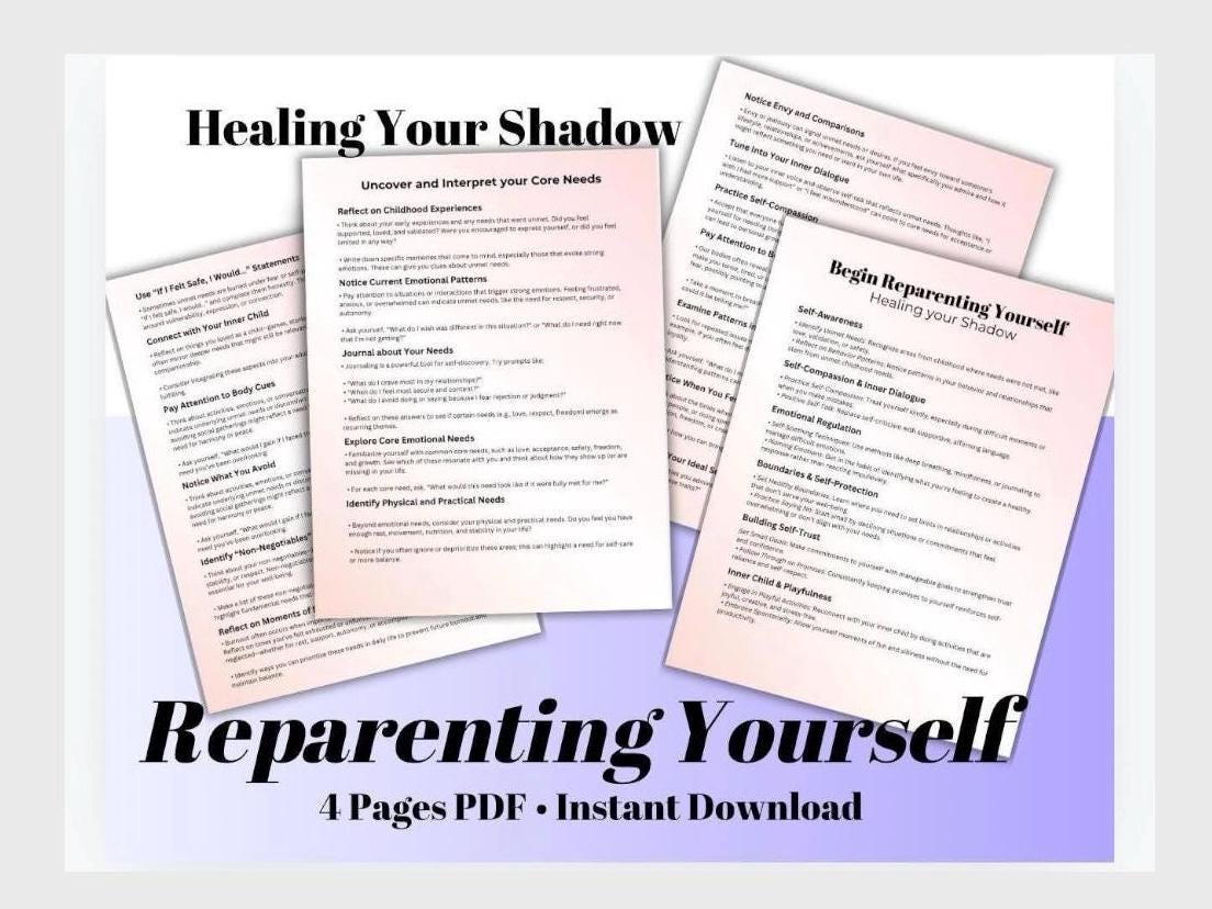 Reparenting Your Inner Child Guide: Healing Your Shadow (PDF Download ...