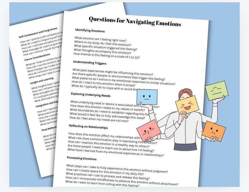 Sitta med våra känslor – Verktygspaket för känslor: Guide till självkännedom om känslor (PDF, PNG) bild 3