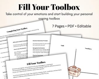 Emotional Coping Skills Worksheet, Stress & Anxiety Management (PDF)