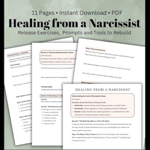 Healing from a Narcissist: A Guided Workbook for Reclaiming Your Self Narcissistic Abuse Worksheets Toxic Relationships