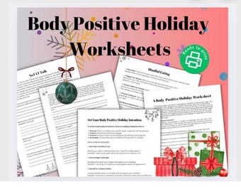 Body Positive Holiday Worksheets: Self-Care Journal (PDF)