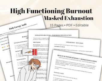 Burnout Recovery Workbook | Stress Relief Journal (PDF)