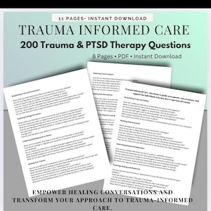 Trauma Informed Care Therapie Fragen Traumatherapie Fragen Bündel