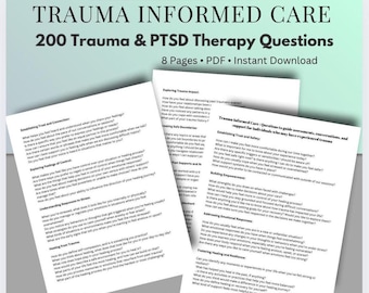 Trauma Informed Therapy Questions: 200-Question Bundle (Digital Download)