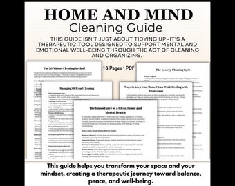 Depression Cleaning Guide: Mental Health, OCD & Anxiety (PDF)