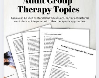 Gruppentherapie-Themen für Erwachsene: Sitzungsplanung, emotionale Unterstützung (PDF)
