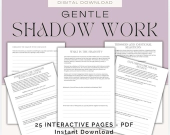 Gentle Shadow Work Journal: Inner Child Healing Workbook (Digital Download)