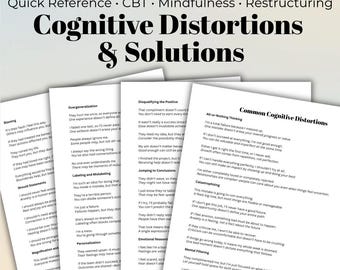 Guida rapida alle distorsioni cognitive: strumento per la terapia e la crescita personale (PDF)