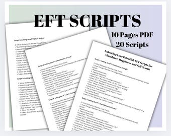 EFT Tapping Scripts for Stress, Anxiety, Trauma Relief (PDF Download)