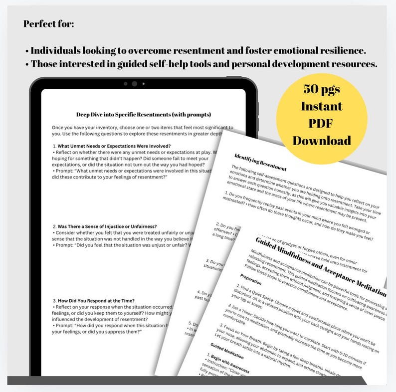 Letting Go of Resentment Workbook for Guided Exercises to Release Feelings Emotional Regulation image 5