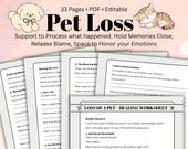 Pet Loss Grief Journal: Healing Workbook & Memory Keepsake (Digital Download)