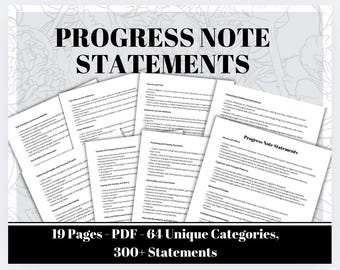 Therapy Progress Notes Clinical Phrases Therapy Statements Report Tool Therapeutic Notes Therapist Report simplify Clinical Notes