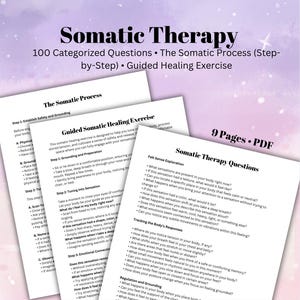 Somatic Journey Somatic Questions Guided Exercise Body Awareness and Emotional Release Self Discovery Tool