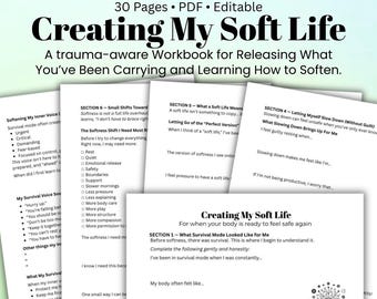 Creating My Soft Life, Survival Mode Healing Worksheet, Nervous System Regulation, Trauma Recovery, Anxiety & Burnout Relief