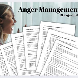 Anger Management Understanding Anger Triggers Therapy Resource Therapist Tool Client Workbook