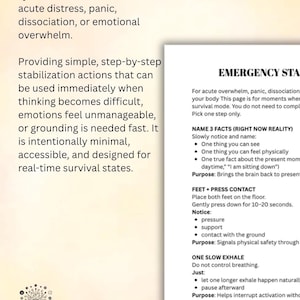 Printable trauma-informed intervention tool with guided questions to explore emotional responses, identify personal needs, build self-understanding, and support healing at a manageable pace.