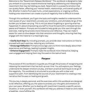 Letting Go of Resentment Workbook for Guided Exercises to Release Feelings Emotional Regulation image 2
