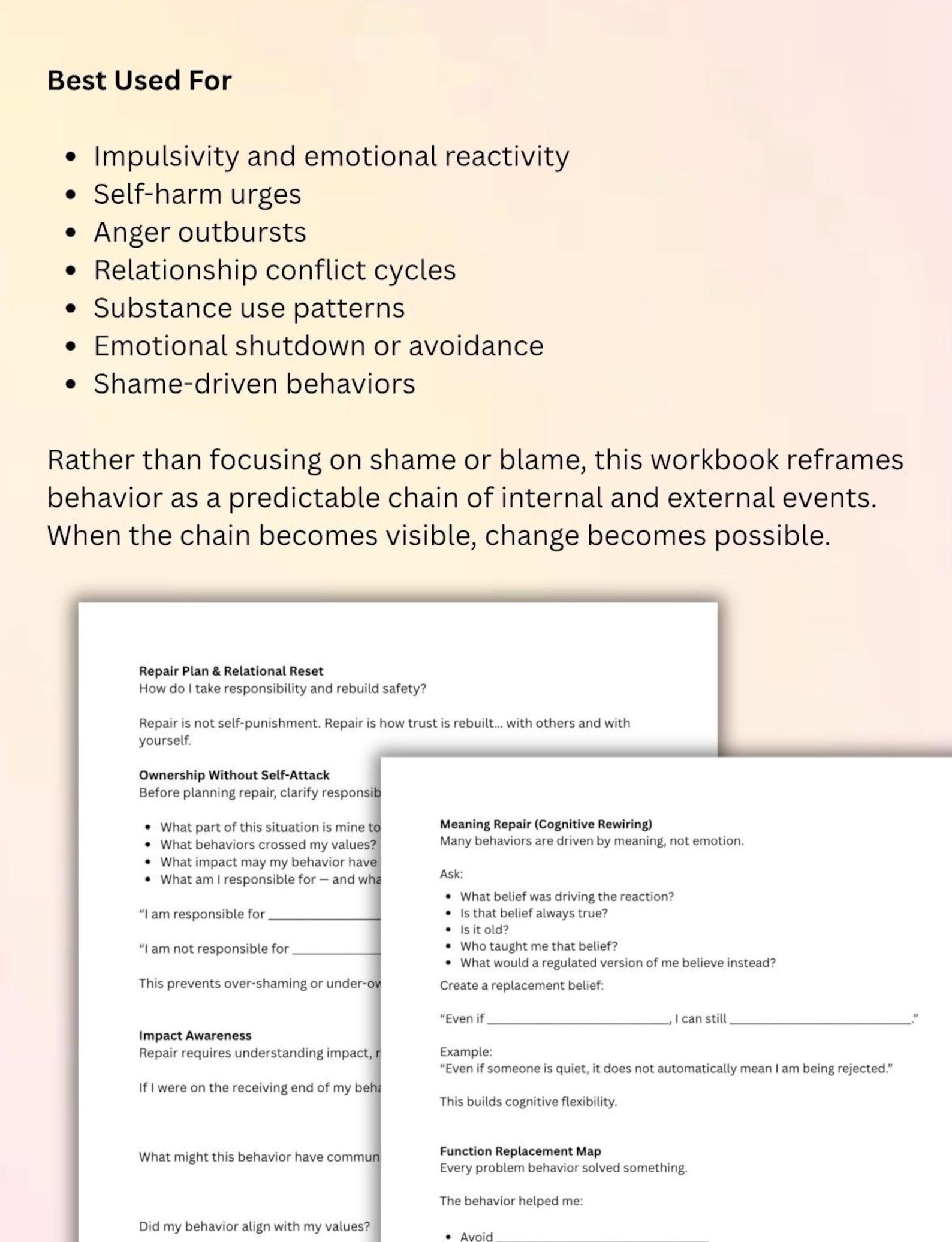 Behavioral Chain Worksheet Filled Out Example.pdf DBT Behavioral Chain Analysis Worksheet: Emotional Regulation Tools ...