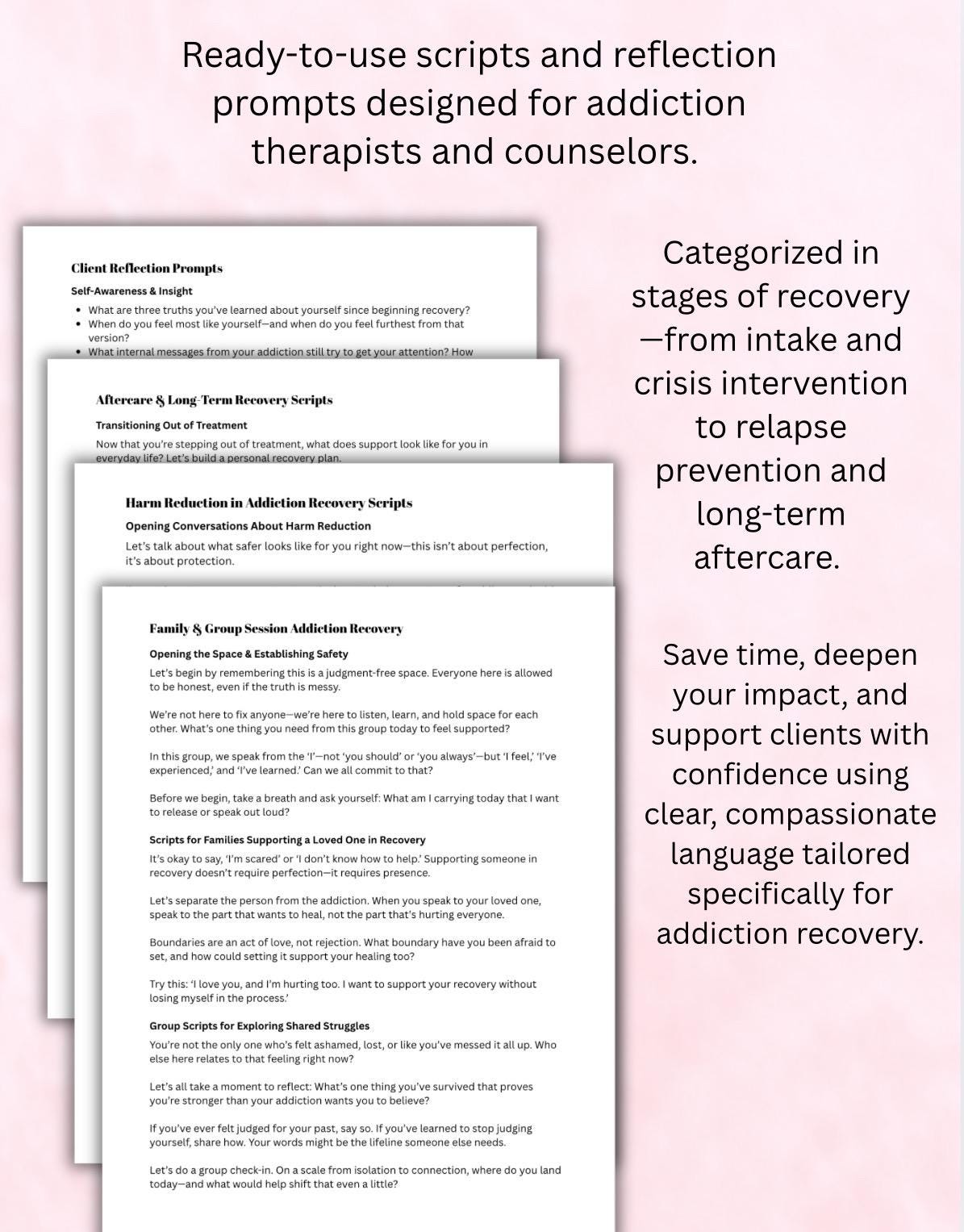 Addiction Therapy Scripts: Counselor Recovery Sessions, Coping Skills ...