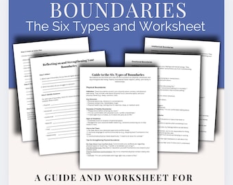 Healthy Boundaries Worksheet: Therapy Tool for Relationships (PDF)