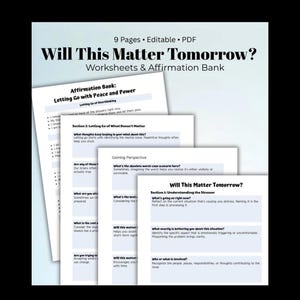 Letting Go Worksheet: Guided Reflection for Mental Clarity (Digital Download)