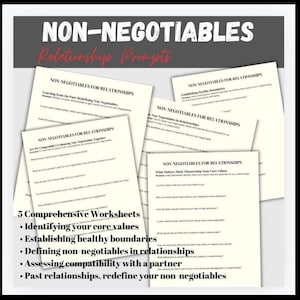 Non Negotiables in a Relationship Dealbreakers Worksheets for Communication Relationship Couples Coaching Relationship Therapy Red Flags