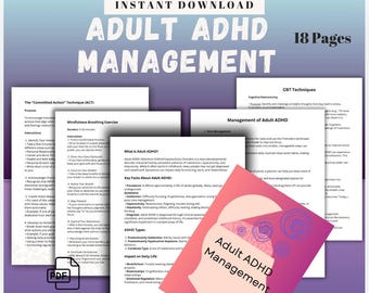 Erwachsene ADHS Bewältigungsfähigkeiten Therapeut Ressourcentherapieübungen CBT