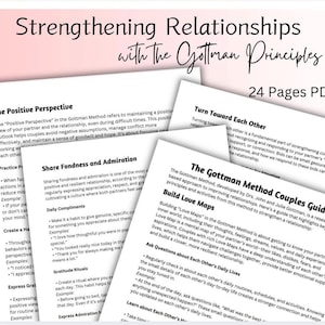 Gottman-metoden Parguide: Arbetsbok för relationer (24 sidor PDF)
