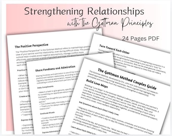 Gottman Method Couples Guide: Relationship Workbook (24 Pages PDF)