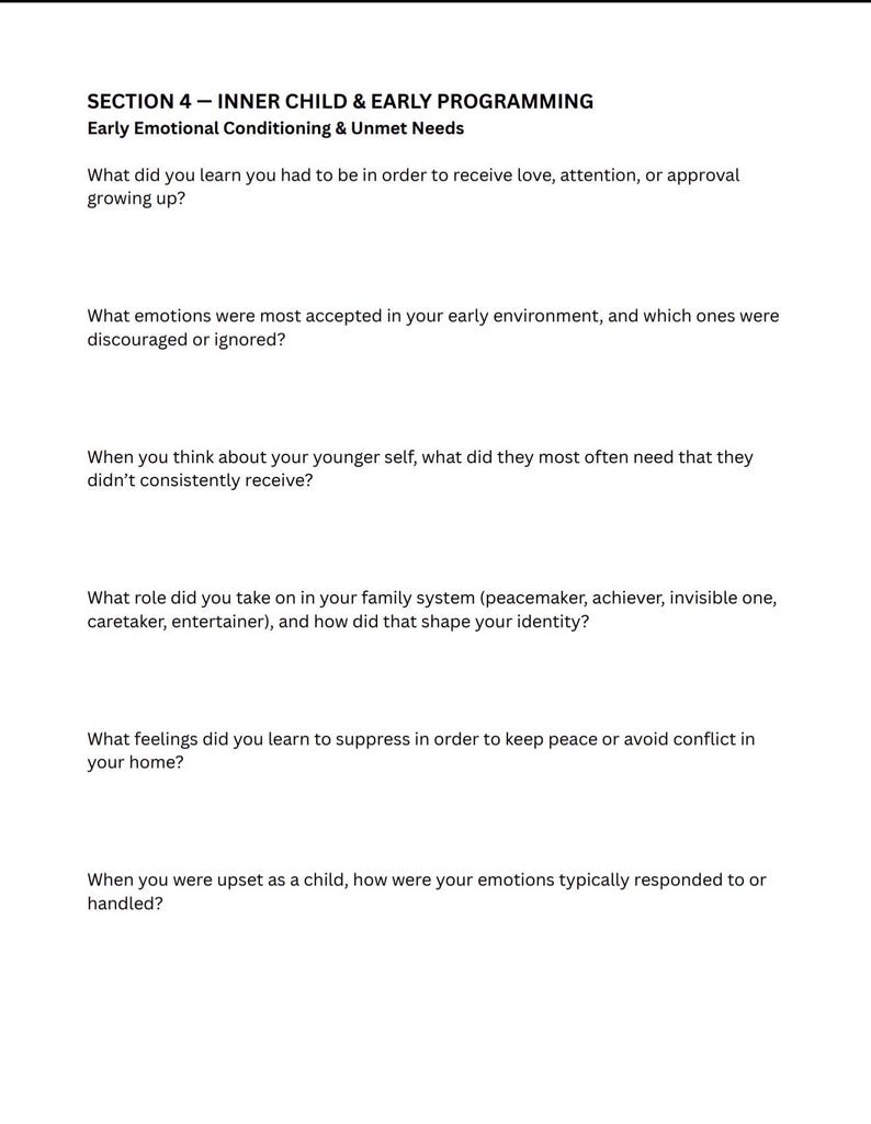 Compassionate Inner Work and Personal Growth
Compassionate inner work resources support individuals in exploring difficult emotions, understanding protective responses, and building self-awareness through gentle reflection, emotional processing, and practical personal growth exercises.
