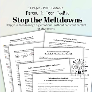 Kit di strumenti per la comunicazione tra genitori e adolescenti, gestione delle emozioni, sbalzi d'umore, scoppi d'ira, schede di lavoro sull'atteggiamento degli adolescenti (PDF)