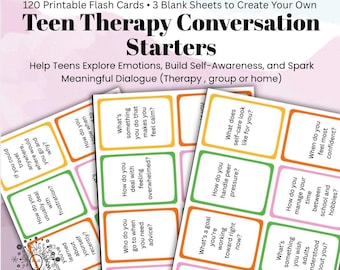 Convinci gli adolescenti ad aprirsi, schede di avvio di conversazioni per adolescenti, schede di riflessione sulla terapia, terapia giovanile