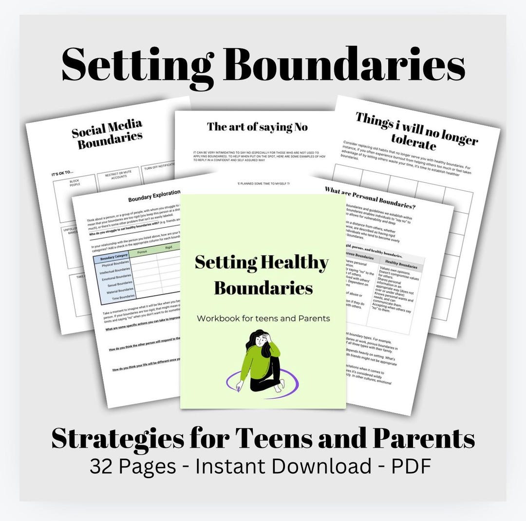 Healthy Boundaries for Teens and Parents Boundary Setting Strategies ...