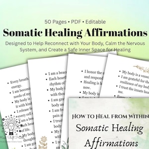 Somatic Healing Affirmations, Nervous System Regulation (PDF)