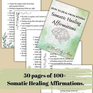 Somatic Healing Affirmations Coping Skill Somatic Exercises Polyvagal Therapy Nervous System Regulation Somatic Therapy CPTSD PTSD