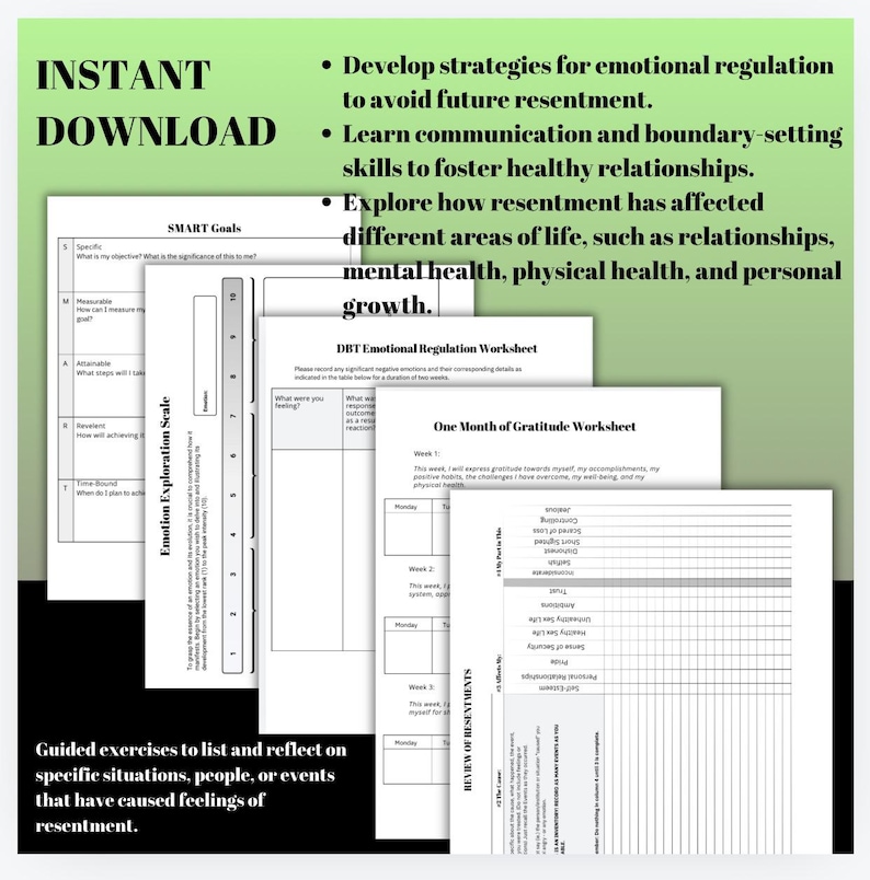 Letting Go of Resentment Workbook for Guided Exercises to Release Feelings Emotional Regulation image 3