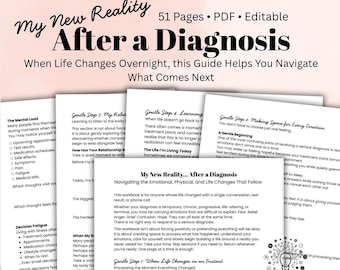 My New Reality: A Gentle Guide After a Serious Diagnosis Medical Diagnosis Support Workbook Chronic Illness Journal Emotional Healing