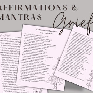 Managing Grief and Loss Affirmations for Coping with Loss through Grieving